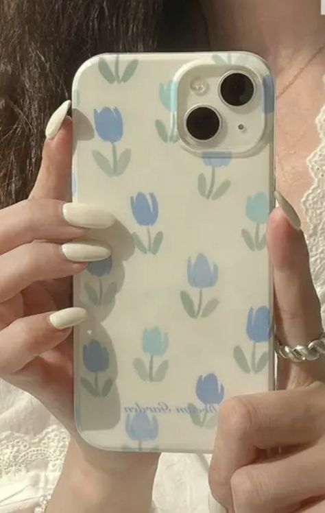 Floral Phone Case For iPhone 14 11 12 13 Pro Max 12 Soft Cover Cute Tulip Flower Iphone 12 Cover Aesthetic, Mobile Phone Cover Painting, Iphone 13 Cover Aesthetic, Cute Phone Covers Diy, Cute Phone Cover Painting, Mobile Cover Painting, Phone Case Painting Ideas, Hand Painted Phone Case, Phone Cover Painting