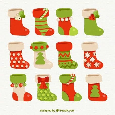 More than a million free vectors, PSD, photos and free icons. Exclusive freebies and all graphic resources that you need for your projects Christmas Door Decorating Contest, Diy Spring Crafts, Socks Collection, Christmas Cards Kids, Sock Crafts, Vector Christmas, Christmas Puppy, Christmas Decoration Items, About Christmas