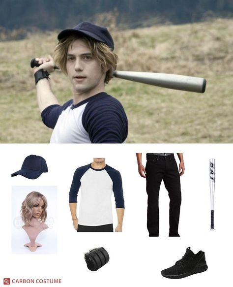 Jasper Hale in the Baseball Scene from Twilight Costume | Carbon Costume | DIY Dress-Up Guides for Cosplay & Halloween Jasper Twilight Baseball, Jasper Baseball Scene, Twilight Baseball Outfit, Jasper Hale Outfits, Jasper Hale Baseball, Twilight Halloween Costumes, Twilight Costumes, Twilight Baseball Scene, Tim Burton Halloween Costumes