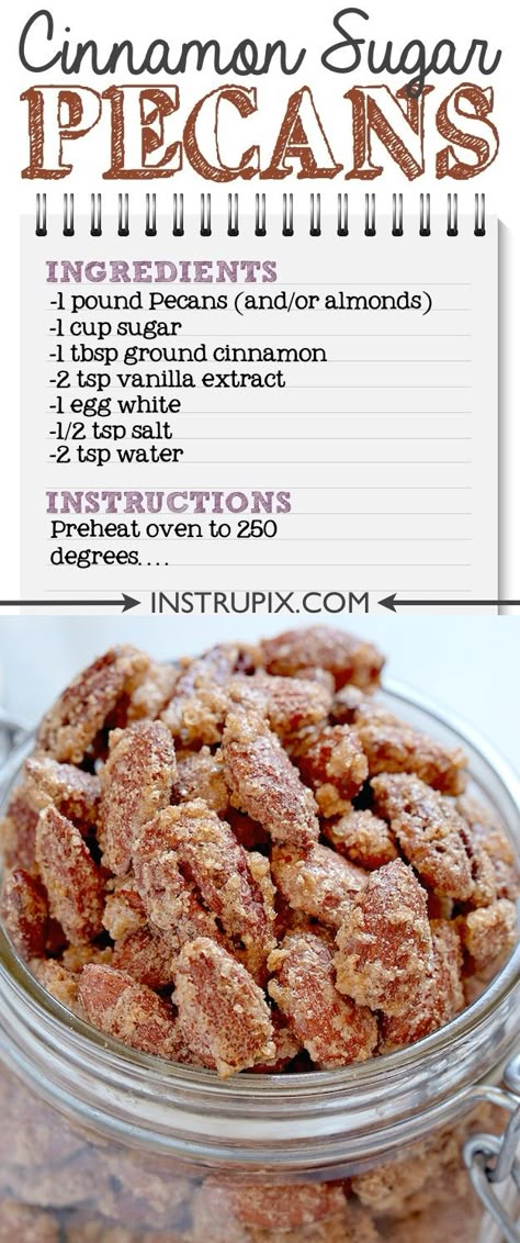 Pecan Recipe, Cinnamon Sugar Pecans, Sugar Pecans, Weight Watcher Desserts, Sugared Pecans, Candy Recipes Homemade, Low Carb Dessert, Nut Recipes, Pecan Recipes