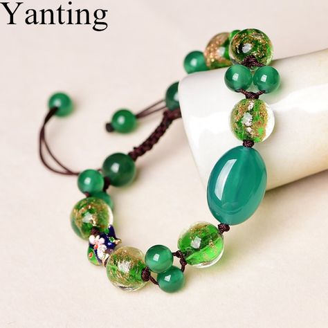 Cheap Charm Bracelets, Buy Directly from China Suppliers:Yanting Ethnic Green Stone Bracelets For Women Colorful Glass Glazed Beads Handmade Knitted Bracelet Women Female Gift 069 Enjoy ✓Free Shipping Worldwide! ✓Limited Time Sale ✓Easy Return. Chinese Bracelet, Infinity Charm Bracelet, Green Stone Bracelet, Elephant Pendant Necklace, Knit Bracelet, Real Jewelry, Elephant Pendant, Jade Bracelet, Green Agate