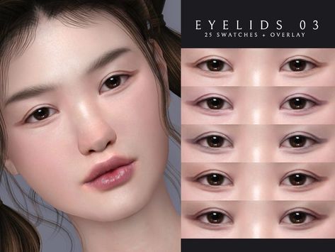 Sims 4 eyelids cc Sims 4 Eyelids, Eyeshadow Sims 4, Sims 4 Asian Makeup, Asian Eyeshadow, Body Presets, Ts4 Mods, Sims 4 Cc Eyes, The Sims 4 Skin, Body Details