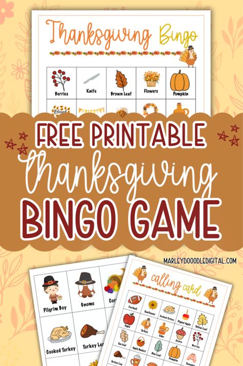 Enjoy a festive game of Thanksgiving bingo with this free printable set! Featuring 60 unique cards, it's the perfect addition to your Thanksgiving table games or group activities for kids and adults. Thanksgiving Games For Kids Free Printables, Gobble Card Game, Thanksgiving Bingo Cards Free Printable, Free Thanksgiving Bingo Printable, Turkey Bingo Free Printable, Thanksgiving Crafts For Kids Printables, Thanksgiving Games Kids, Thanksgiving Party For Kids, Thanksgiving Games For Kids Preschool