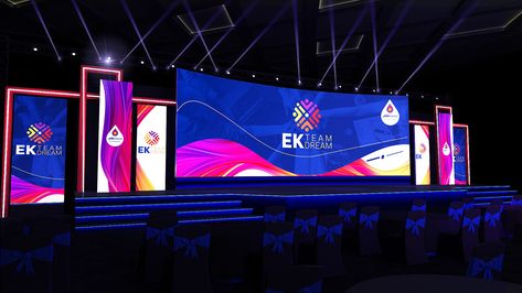 JSW Paints Event on Behance Led Set Design, 3d Event Design, Led Stage Design Events, Corporate Event Stage Design Ideas, Expo Backdrop, Event Stage Design Backdrops, Conference Event Design, Event Backdrop Ideas, Led Stage Design