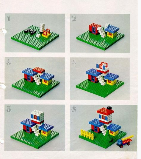 Lego Basic, Lego Crafts, Lego Building Ideas, Lego Books, Lego Building Instructions, Lego Club, Lego Land, Construction Lego, Vintage Lego