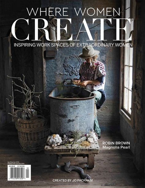 Where Women Create, Robin Brown, Magnolia Pearls, Magnolia Pearl Clothing, Cottage Interiors, Magnolia Pearl, Incredible Places, A Magazine, Paper Artist