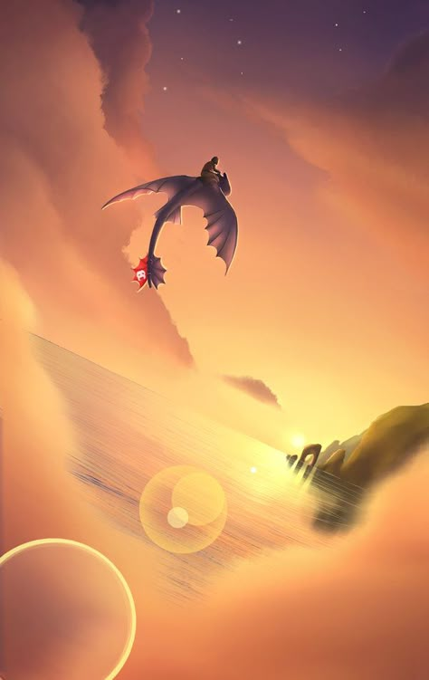 Sunset Flight by LauraRobjohns Uicideboy Wallpaper, Httyd Art, Dreamworks Dragons, Images Disney, Httyd Dragons, Dragon Trainer, Dragon Rider, Night Fury, Dragon Pictures