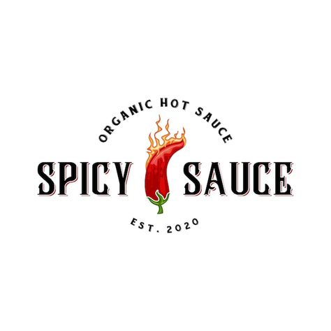 Vector chili sauce vector design logo. h... | Premium Vector #Freepik #vector #hot-chili #hot-chilli #chili #menu-logo Hot Sauce Logo, Menu Logo, Logo H, Food Product, Sweet Chilli, Chilli Sauce, Music Logo, Red Chili, Hot Chili