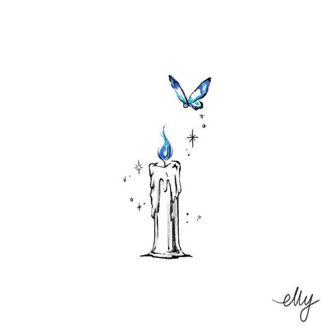 Candle Tattoo Minimalist, Female Small Tattoos, Tiny Candle Tattoo, Cute Candle Tattoo, Small Bottle Tattoo, Candle Tattoo Drawing, Witch Candle Tattoo, Candle Tattoo Ideas, Cute Candle Drawing