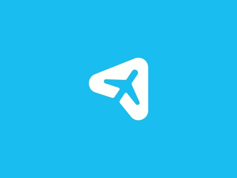 Airplane logo mark by Kasparas Sipavicius. #startup #minimal #logo #logotype #symbol #modern #minimalistic #technology #tech #icon #airplane #minimalism #plane Paper Airplane Logo, Tour Company Logo, Airline Logo Design, Logo Airplane, Travel Company Logo, Trip Logo, Airplane Logo, Plane Logo, Flight Logo