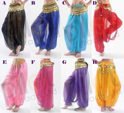 Genie Costume, Aladdin Costume, Dancing Costumes, Belly Dance Outfit, Hip Scarves, Balloon Pants, Sequin Outfit, Belly Dance Costume, Belly Dancing