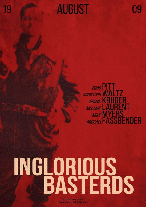 Inglorious Basterds, Inglorious Basterds Poster, Inglourious Basterds Poster, Inglourious Basterds, Cinema Posters, Quentin Tarantino, Bedroom Posters, Michael Fassbender, Aesthetic Movies