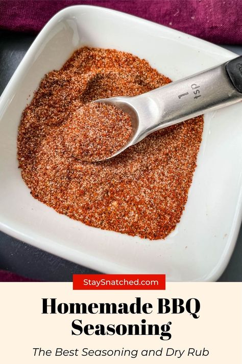 This Homemade BBQ Seasoning and Rub Recipe only requires 7 ingredients, spices you probably already have on hand in your pantry or kitchen. Use this as a flavoring agent or rub for your favorite meats, veggies, and more. Rib Rubs, Rub For Chicken, Diy Seasonings, Dry Rub For Chicken, Wings Recipes, Homemade Seasoning, Chicken Casseroles, Dry Rub Recipes, Dry Mixes