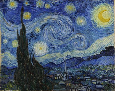 فنسنت فان جوخ, Gogh The Starry Night, Istoria Artei, Starry Night Painting, Franz Kline, Most Famous Paintings, Paintings Famous, Arte Van Gogh, Willem De Kooning