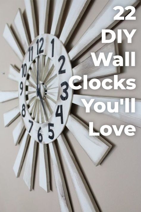 Diy Clock Face Ideas, Home Made Clocks Ideas, Diy Large Clock, Homemade Clocks Diy Projects, Handmade Clocks Diy Arts & Crafts, Diy Wall Clock Ideas How To Make, Diy Clock Wall Creative, Clock Design Ideas Creative, Big Wall Clock Decor Ideas