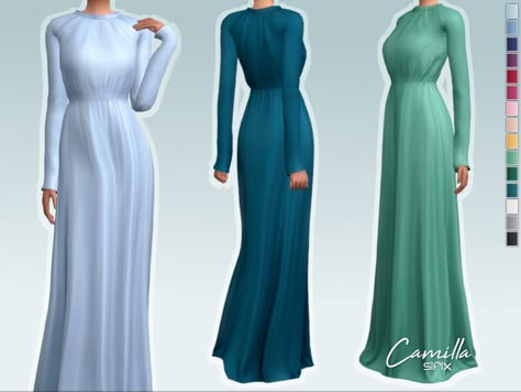 1900 Dress, Arabic Clothing, Celine Dress, Camilla Dress, Sims 4 Mm Cc, Tumblr Sims 4, Free Sims, Sims 4 Teen, Sims 4 Dresses