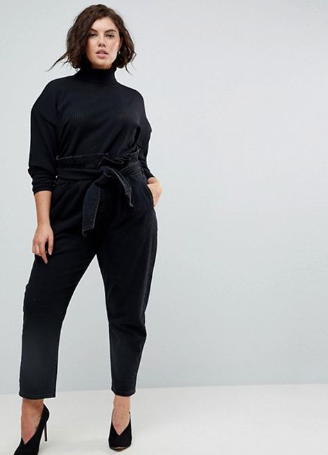 Croped Plus Size, Best Plus Size Jeans, Jeans With Belt, Outfit Plus Size, Turtleneck Outfit, Plus Size Outfit, Look Plus Size, Full Figure Fashion, Women Fashion Edgy