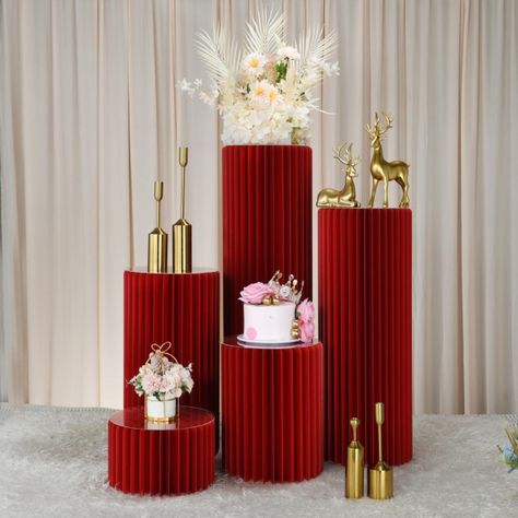 Just found this amazing item on AliExpress. Check it out! $66.89 40％ Off | Folding Cylindrical Dessert Table Paper Roman Column Road Lead Ornaments Romantic Wedding Decoration Christmas Gala, Gala Decorations, Wedding Cake Display, Party Cake Table, Decorative Columns, Quinceanera Decorations, Roman Columns, Romantic Table, Paper Stand