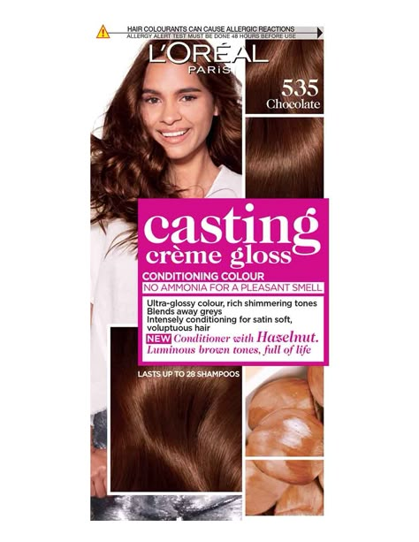 Loreal Casting Creme Gloss, Casting Creme Gloss, Loreal Hair Color, Loreal Hair, Paris Hair, Hair Test, Semi Permanent Hair Dye, Hair Color Chocolate, Brown Hair Dye