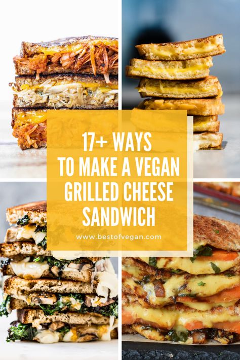 17+ Ways to Make a Vegan Grilled Cheese Sandwich - Best of Vegan Veggie Grilled Cheese, Vegan Grilled Cheese, Cheese Game, Perfect Grilled Cheese, Grilled Cheese Recipe, Vegan Sandwiches, Making Grilled Cheese, Gourmet Grilled Cheese, Cheese Sandwich Recipes