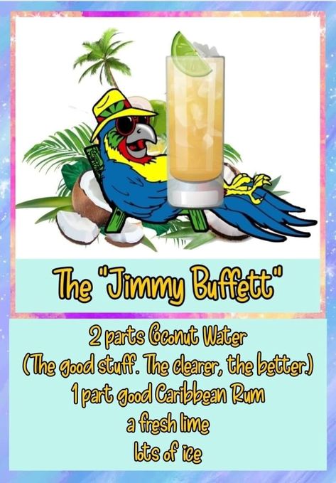 Jimmy Buffett-Parrothead Nation Margaritaville Recipes, Parrothead Party, Jimmy Buffett Party, Margaritaville Party, Jimmy Buffett Margaritaville, 21 Day Fix Diet, Liquor Recipes, Weekend Festival, Jimmy Buffet