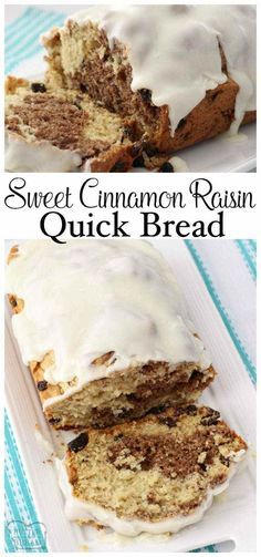 Sweet Cinnamon Raisin Quick Bread - Butter With A Side of Bread Cinnamon Raisin Quick Bread, Raisin Quick Bread, Bread Recipes Quick, Cinnamon Raisin Bread Recipe, Raisin Recipes, Milk Bread Recipe, Cinnamon Raisin Bread, Raisin Bread, Cooking Bacon