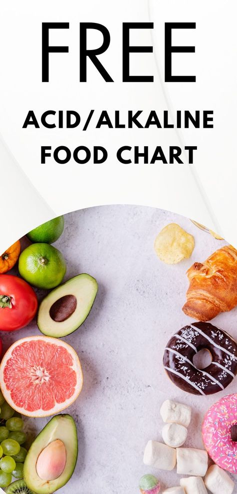 fruit and vegetables for an alkaline diet and donuts and marshmallows for an acidic diet Acid Free Recipes, Alkaline Lunch Recipes, Alkaline Food Chart, Diet Meal Plan Recipes, Ulcer Diet, Acid Forming Foods, Alkaline Foods Chart, Alkaline Diet Plan, Meal Plan Recipes