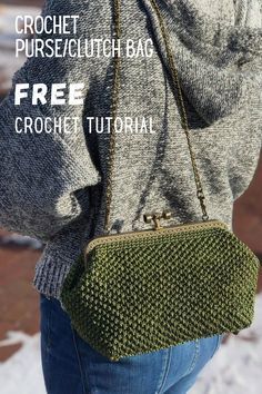 Learn how to crochet a purse or clutch bag with step by step video tutorial. #crochetpurse #crochetclutch #crochetbag #crochettutorial #crochet #crochetvideotutorial #crochetfashion Tote Patterns Free, Clutch Bag Tutorial, Crochet Clutch Pattern, Crochet Tote Pattern, Crochet Clutch Bags, Crochet Bag Tutorials, Crochet Bag Pattern Free, Bag Pattern Free, Sweater Crochet