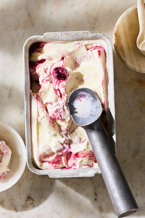 I make my sour cherry (amarena) gelato with a ricotta base – it has a subtle cheesecake complexity and richness. This gelato has become Gelupo’s signature. Sour Cherry Ice Cream, Stracciatella Recipe, Cherry Ice Cream Recipe, Spaghetti Ice Cream, Sour Cherry Jam, Mint Gelato, Gelato Recipe, Cherry Ice Cream, Ice Cream Base