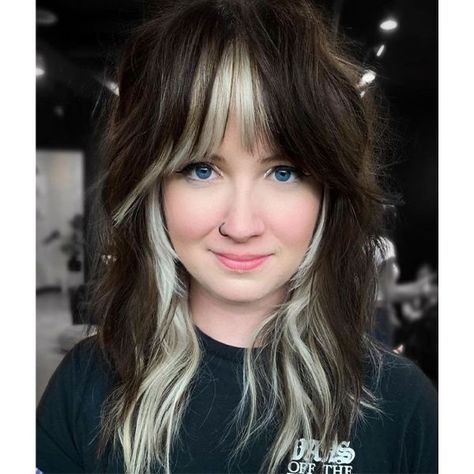 Block Hair Coloring, Block Dyed Hair, Shag Hair, Color Block Hair, Look Grunge, Peekaboo Hair, 2023 Hair, Fabulous Hair, Hair Idea