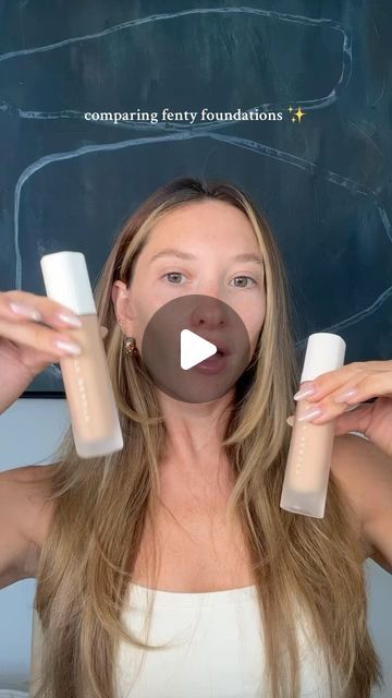 Kelli Anne Sewell on Instagram: "FENTY BEAUTY FOUNDATION COMPARISON ✨ I love both these formulas for different reasons.. soft lit has more of a soft radiance that keeps your base fresh and glowy throughout the day whereas pro filter has that blurring mattefying effect perfect for full glam or events where you’re going to take pictures! Which do you prefer?! @fentybeauty #FentyBeautyPartner" Fenty Foundation Shades, Fenty Beauty Foundation Shades 180, Fenty Powder Foundation, Fenty Foundation, Fenty Beauty Foundation, Fenty Beauty Pro Filtr Foundation, Full Glam, No Foundation Makeup, Fenty Beauty