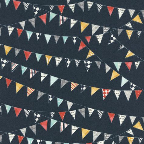 Step back in time with the enchanting Vintage fabric collection designed by Sweetwater for Moda Fabrics. This navy blue fabric features festive triangle bunting in navy blue, mustard yellow, red, aqua, gray, and white. Width: 44/45 Material: 100% Cotton Image Swatch Size: 8 x 8 Triangle Bunting, Laser Cut Kit, Laundry Basket Quilts, Birdhouse Designs, Marcus Fabric, Quilt Of Valor, Applique Kit, Basket Quilt, Primitive Gatherings