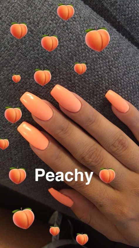 Orange Nail, Peach Nails, Her Nails, Acrylic Nail Art, Orange Nails, Luxury Nails, Coffin Nails Designs, Dream Nails, Pretty Acrylic Nails