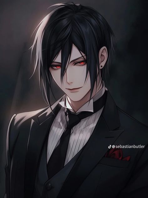 Hot Butler Anime Guy, Female Butler Outfit, Yandere Guy Manga, Sebastian Michaelis Fanart, Sebastian Fanart, Sebastian Black Butler, Sebastian Michaelis Cosplay, Butler Outfit, Sebastian Ciel