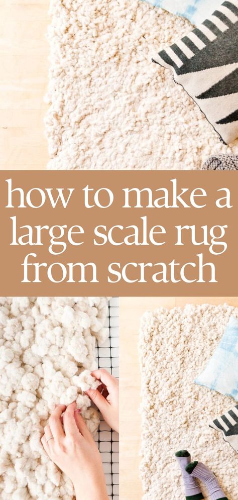 Transform your home with a cozy and completely customizable DIY rug. This handmade rug adds a touch of warmth and creativity to your space, making it the perfect addition to almost any home. So discover the art of rug making, and learn how to make a rug that fits your unique style with this easy-to-follow rug making guide. Diy Rug Tutorial, Area Rugs Diy, Make A Rug, Rag Rug Diy, Homemade Rugs, Braided Rug Diy, Diy Rugs, Rug Diy, Rug Tutorial