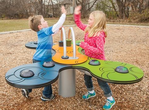 Pulse® Table Tennis - Multisensory Interactive Game - Landscape Structures Play Grounds, Playground Games, Commercial Playground Equipment, Landscape Structure, Sensory Garden, School Playground, Playground Design, Play Spaces, Play Equipment