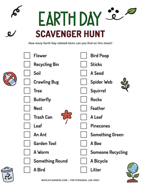 Earth Day Scavenger Hunt, Group Activity Games, Math Scavenger Hunt, Scavenger Hunt Template, School Scavenger Hunt, Earth Week, Scavenger Hunt Games, About Earth, Scavenger Hunt For Kids