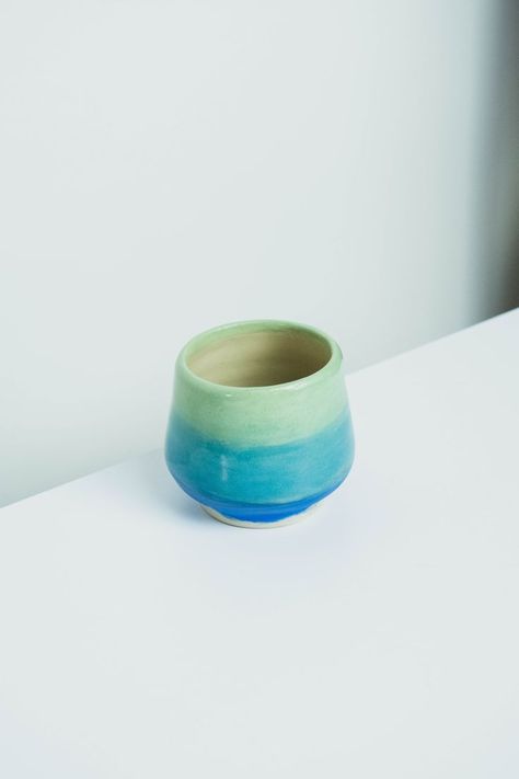 Pastel Glaze Ceramic, Ocean Glaze Ceramics, Gradient Glaze Ceramics, Textured Turquoise Glaze Combinations, Pottery Process, Textured Turquoise Glaze, Direct Mail, Ombre Effect, Ceramic Studio