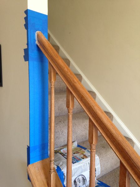 Banister Railing Ideas, Banister Makeover, Painted Banister, Stairs Upgrade, Cheap Craft Ideas, Staircase Renovation, House Painting Tips, Dining Room Table Makeover, Easy Diy Home Projects