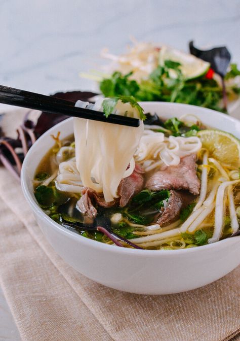 Pho... said to be one of the most authentic pho recipes on the internet. Beef Pho Recipe, Easy Vietnamese Recipes, Pho Noodle Soup, Vietnamese Beef, Pho Noodles, Pho Recipe, Vietnamese Noodles, Banh Xeo, Dinner Bell