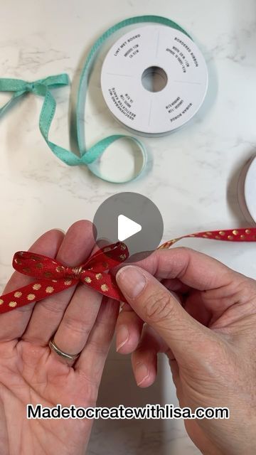 Lisa Bowden | Stampin’ Up! Demonstrator on Instagram: "How do I make the bows for my cards?? I get asked this question all the time! 😘 So, I thought I would make a quick video to show you my method. I hope this helps! Leave me a comment and let me know if you learned something new! ❤️ . . . #madetocreatewithlisa #stampinupofficial #bowmaking #iloveribbon #ribbonaccents" Flat Bow Tutorial, How To Do A Bow, How To Tie A Bow With Ribbon, Tying Ribbon, How To Make A Ribbon Bow, Bow Tying, How To Tie Ribbon, Bow Tutorial, Everyday Hacks