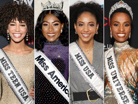 Making History: Current Miss Universe, Miss USA, Miss America, Miss Teen USA Are All Black Women Miss Usa Crown, Miss Universe Usa, Miss America Headshots, Miss Universe Swimsuit, Miss Teen Universe, Miss Universe 2015, Miss Teen Usa, Teen Usa, African Princess