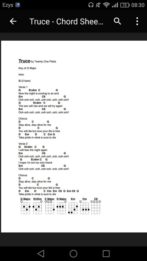 Truce ukulele chords | twenty one pilots |-/ Truce Twenty One Pilots, Twenty One Pilots Ukulele, Ukulele Songs Popular, Uke Chords, Ukulele Song, Easy Guitar Chords, Ukulele Chords Songs, Uke Songs, Place To Get Married