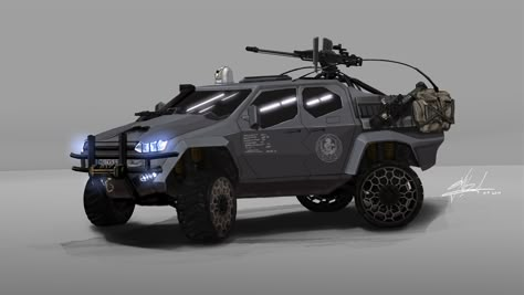 PickUpTank+by+exizt.deviantart.com+on+@DeviantArt Zombie Vehicle, Future Military, Sci Fi Tank, Sci Fi Vehicles, Futuristic Vehicles, Armored Vehicle, Armoured Personnel Carrier, Vehicle Concept, Armored Truck