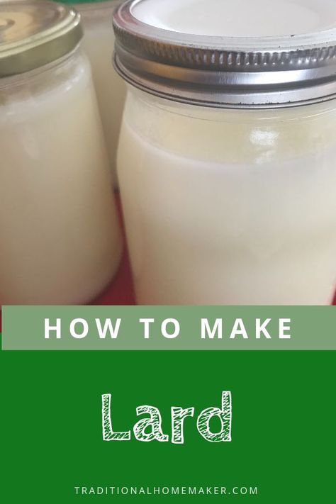 Canning Lard, Making Lard, Lard Recipe, Rendering Lard, Pioneer Foods, Pantry Basics, Corn Allergy, Canning Meat, Corn Free Recipes