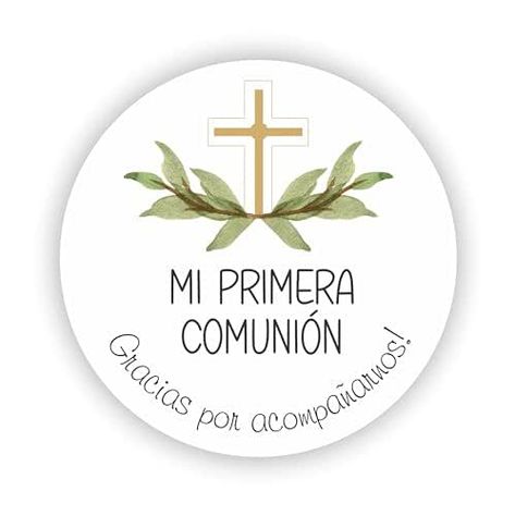 Spanish First Communion Stickers - Mi Primera Comunion, Gracias por acompañarnos Stickers - Thank you for Celebrating with me Stickers - Greenery Favor Labels- Set of 40 Stickers Me Stickers, Recuerdos Primera Comunion Ideas, First Communion Cards, Stickers Handmade, First Communion Favors, First Communion Invitations, Kitchen Clothes, Communion Favors, Communion Invitations