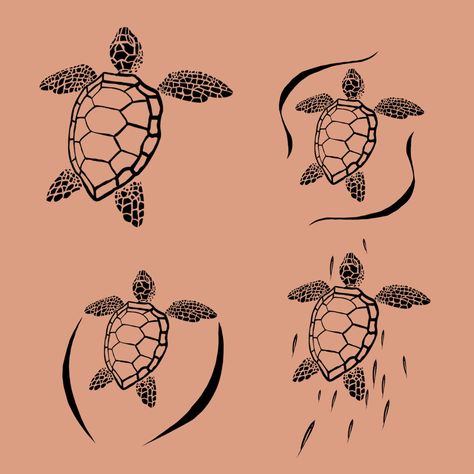 The upper and lower right designs are so close to what I want! Tattoo Turtle, Turtle Sketch, Turtle Coloring, Sea Turtle Tattoo, Turtle Tattoo Designs, Small Turtle, Lady Bug Tattoo, Turtle Coloring Pages, Ancient Tattoo