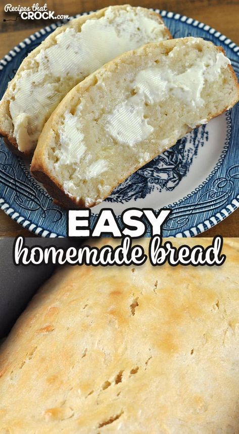 This Easy Homemade Bread recipe is for your oven is super easy and can be done in less than an hour start to finish! via @recipescrock Oven Baked Bread, Easy Homemade Bread, Crock Pot Bread, Homemade Bread Recipe, Yeast Packet, Homemade Bread Recipes Easy, Homemade Bread Easy, Bread Oven, Crockpot Cooking