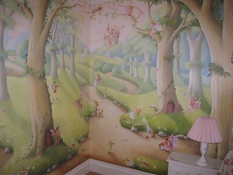 Garden Murals, Princess Mural, Fairy Mural, Castle Mural, Fairytale Bedroom, Grandkids Room, Bedroom Mural, Fairy Bedroom, Fairy Room