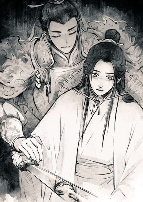 Jun Wu, Tgcf Hualian, Heaven Official's Blessing, No Face, Heaven's Official Blessing, Aesthetic Gif, Aesthetic Images, Cute Characters, Book Illustration